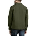 thumbnail image 7 of ZCFZJW Men's Casual Shirt Jacket Long Sleeve Button Down Flip Collar Overshirt Lightweight Shacket with Pockets Green L, 7 of 7