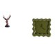 thumbnail image 1 of Elegante Figura De Cabeza De Ciervo De Resina Y Reloj De Pared Cuadrado, Combinación De Estatua De Animal única Y Reloj Colgante Silencioso Para Decoración Del Hogar, Baño Y Cocina., 1 of 8
