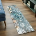 thumbnail image 5 of Blue Turtle Coastal Kitchen Runner Rug 2x6 Washable Runners for Hallway Non Slip Summer Beach Ocean Starfish Coral Large Area Rug Indoor Floor Carpet for Bathroom Laundry Entryway Bedroom Living Room, 5 of 8