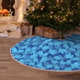 thumbnail image 4 of Salouo Blue Maple Leaf Christmas Tree Skirt 30" Farmhouse Christmas Decorations Snowman Xmas Tree Skirt Tree Mat for Holiday Party Decor, 4 of 8