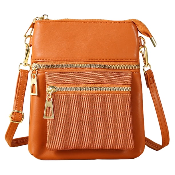 Apuakthei - Bolsos bandolera pequeños de piel sintética para mujer, tipo bandolera, con bolsillos con cremallera