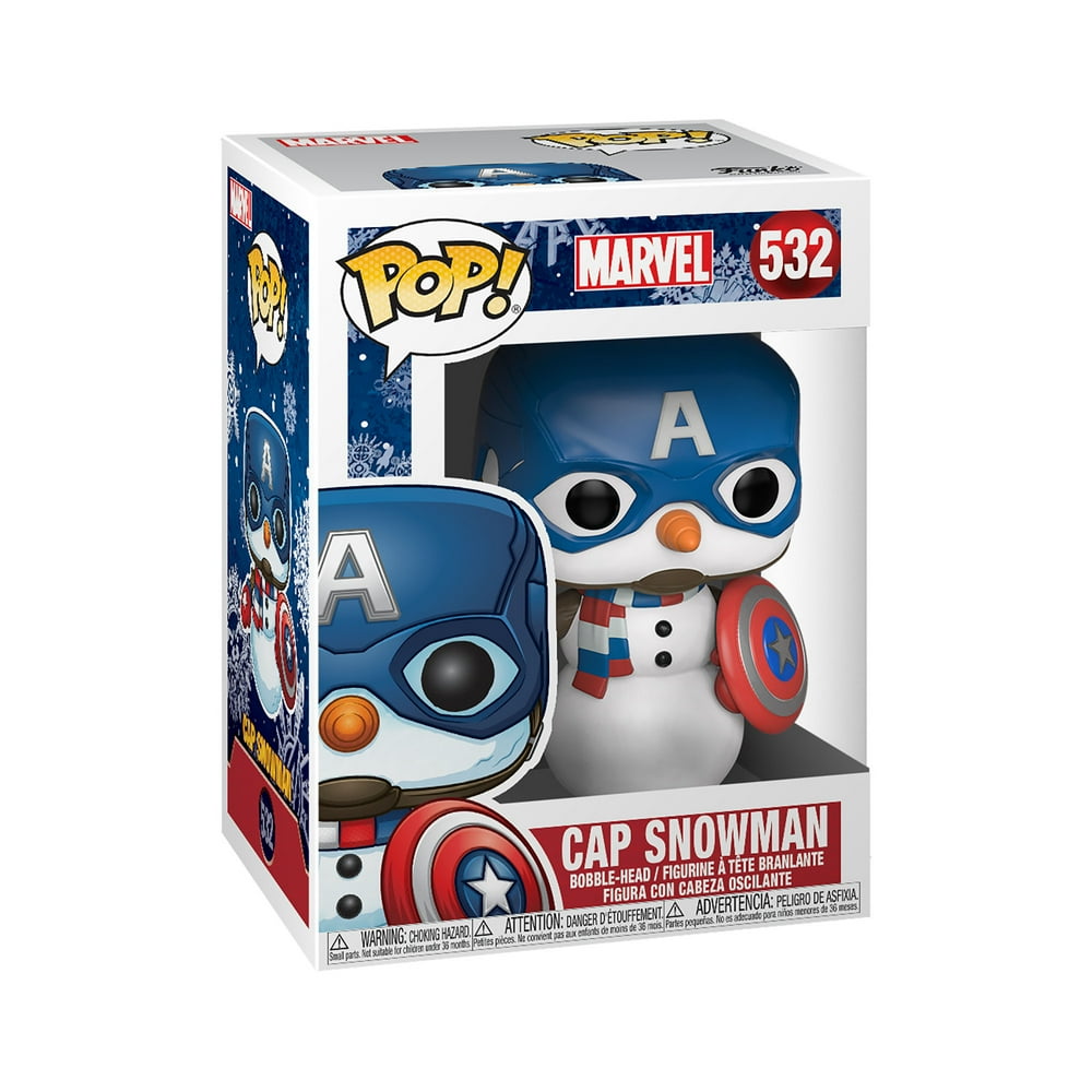 Funko POP! Marvel: Holiday - Captain America - Walmart.com - Walmart.com
