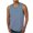 #0433-Blue, variant on Mens Horizontal Stripe Print Crew Neck Sleeveless Athletic Workout Tank Top Casual Gym Vest (Green M) Father's Day Gift