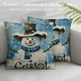 thumbnail image 3 of PHYHOO Snowman Pillow Covers Blue Christmas Pillow Covers, Christmas Pillows Decorative Pillows, Christmas Decorations for Home White, 3 of 5