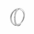 thumbnail image 5 of APIPEE Titanium Micro Cubic Zirconia Hinged Nose Hoop Ring Body Jewelry Unisex, 5 of 7