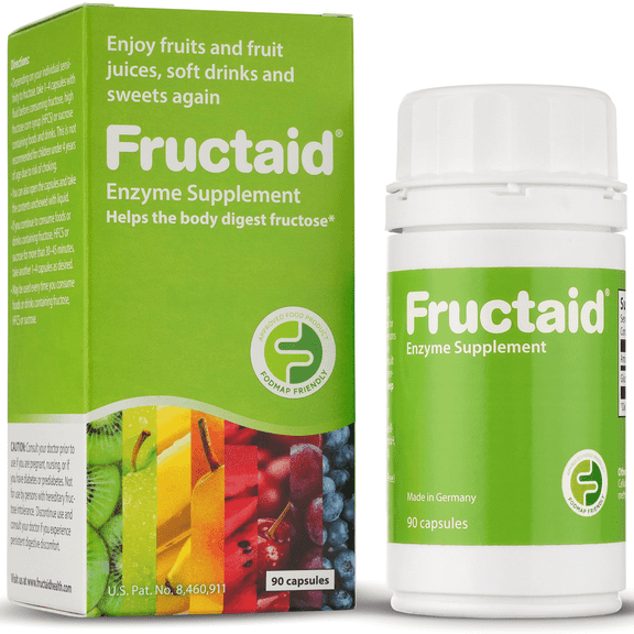 Fructaid - 90 Capsules, Dietary Supplement for Fructose Intolerance