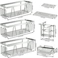 thumbnail image 2 of stusgo Shower Caddy, Self-Adhesive Shower Shelves No Drilling 5 Pack Stainless Steel Bathroom Shower Caddy Wall Mounted Large Capacity Shower Shelf for Indoor Shower (Black), 2 of 6