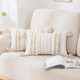 thumbnail image 1 of Set of 2 Boho Lumbar Decorative Throw Pillow Covers for Bed Bedroom Neutral Accent Cushion Cover Tufted Woven Pillow Case, 12X20, Khaki and Cream Whit, 1 of 4