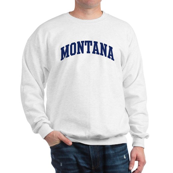 CafePress - Blue Classic Montana Sweatshirt - Crew Neck Sweatshirt