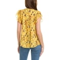 thumbnail image 2 of A.L.C. womens  Birds of Paradise Silk Top, 8, Yellow, 2 of 3