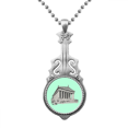 thumbnail image 1 of Pendentif Temple Classicisme Divinité Bijou Musique Guitare Couple Étiquette, 1 of 3