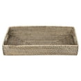 thumbnail image 3 of Kouboo Loma Rectangular Rattan Serving Tray With Handles, Decorative, Platters For Coffee, Breakfast, Tray For Bread, Fruits, Kitchen Counter, Black Wash, 3 of 5
