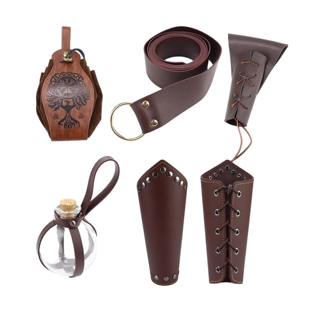 Conjunto de disfraz de caballero Medieval de 5 piezas, juego de rol a la moda, accesorios de Cosplay Retro para utilería teatral, Cosplay de Anime