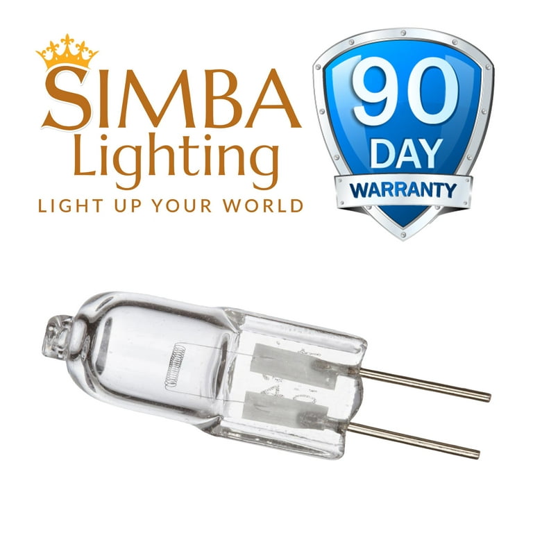 Simba Lighting Halogen G4 T3 20W 280lm Bi-Pin Bulbs 12V JC 2700K Warm  White, 10-Pack 