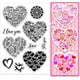 thumbnail image 1 of Sello transparente de corazón de amor para grafiti de boda, sello de silicona, sello de goma transparente "dulce amor"., 1 of 7
