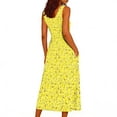 thumbnail image 3 of Aoochasliy Summer Dresses for Women Flowy Casual Sleeveless Dress Beach Vacation Floral Tank Sundresses Loose Fit Maxi Dress Resort Wear, 3 of 5