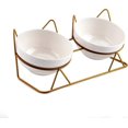 thumbnail image 1 of Cat Bowls, Double Ceramic Pet Bowls with 15° Inclined Raised, 1 of 4