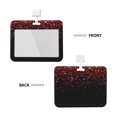 thumbnail image 2 of Kdxio Red Glitter1 Card Badge Holder Work Badge Sleeve for Office, School, Factory, ID Credit Cards, Driver Licenses and Passes, 2 of 7