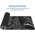 thumbnail image 2 of Black White Grey Marble Marbled Fluid Texture Pattern Gaming Mouse Pad 31.5 X 11.8 Inch XL Extended Large Keyboard Non-Slip Rubber Base with Stitched Edges for Home Office, 2 of 14