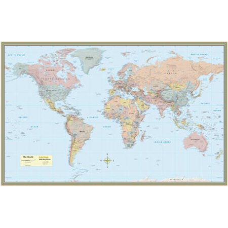 World Map-Paper - Walmart.com