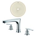 thumbnail image 1 of 16-in. W Round Bathroom Undermount Sink Set In Biscuit - Chrome Hardware AI-22855, 1 of 7