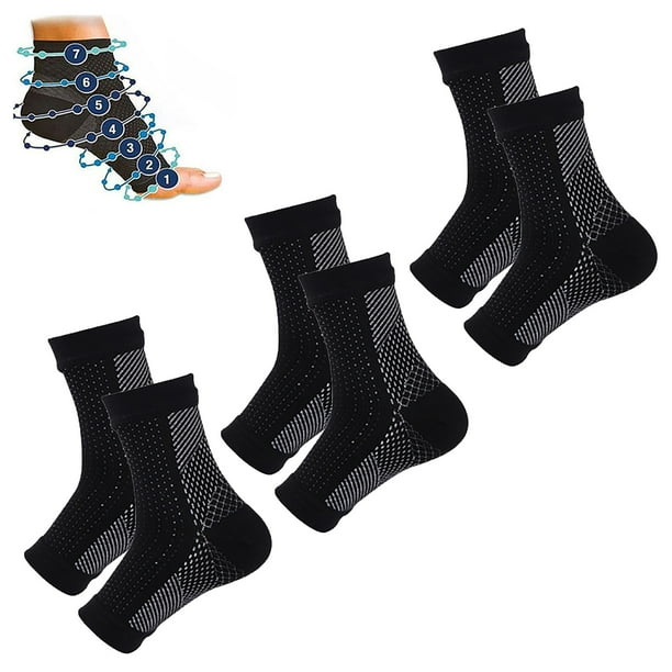 Calcetines de compresión ortopédicos para pies, soporte de tobillo, fascitis plantar, agarre, fútbol, fitness, 3 pares, reparación de uñas.