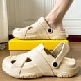 thumbnail image 6 of Dakaela Garden Clogs for Men Lightweight Waterproof Closed Toe Sandals with Arch Support Comfortable Slip on Slides Indoor Outdoor Size 7.5,Khaki, 6 of 7