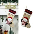 thumbnail image 2 of BNNG Christmas Stockings, 18'' Xmas Stockings with Snowflake Santa Snowman Reindeer Penguin and Plush Faux Fur Cuff Stockings for Stairs Fireplace Hanging Xmas Home Decor, 2 of 4