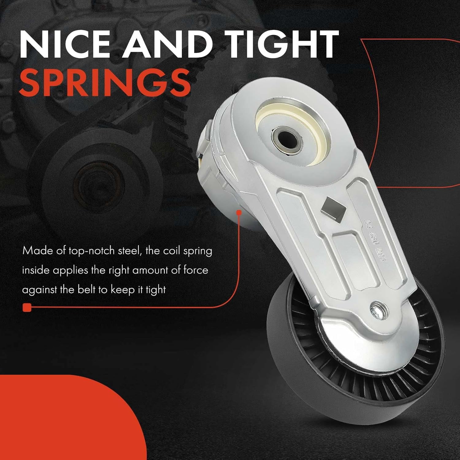 A-Premium OE Replacement Belt Tensioner Assembly Compatible with Equinox Malibu Cobalt