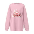 thumbnail image 5 of Craaazy Women's Loose Christmas Print Long Sleeve Casual Crewneck Long Sleeve Tops Gifts, 5 of 5