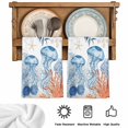 thumbnail image 5 of Coastal Jellyfish Kitchen Towels Set of 4, Ocean Nautical Starfish Coral Leaves Absorbent Dish Towels for Kitchen, Microfiber Hand Towel, Quick Drying Tea Towel for Cleaning Decorative Dishcloths, 5 of 7