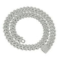 thumbnail image 3 of Punk Fashion Chain,Cuban Chain Necklace Dangling Curb Chain,Alloy Curb Chain Cuban Necklace Bracelet,Punk Fashion Cuban Chain Gold,cool cuban chain bracelet for men 18inch Color, 3 of 9