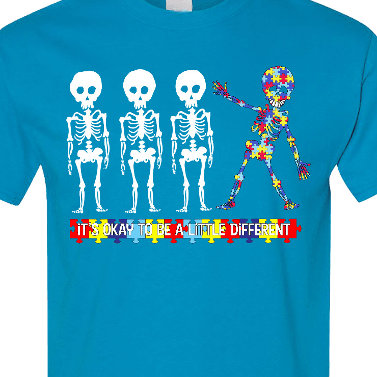 Inktastic It's Okay to Be a Little Different Autism Awareness T-Shirt