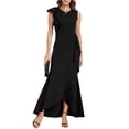 thumbnail image 1 of Vestido largo formal FQA negro, vestido de noche de cóctel para mujer, 1 of 6