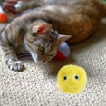 FACEGA Fluffy Cat Toy Balls Interactive Chirping Balls with Lifelike Animal Chirping Sounds Frog