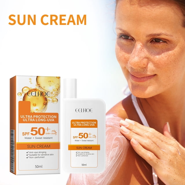 Protector solar líquido para blanquear la piel hidratante, bloqueador solar facial, base UV, Control de aceite, protector solar resistente al agua, 50ml