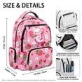 thumbnail image 5 of Xixirimido Cute Axolotl Strawberry Floral Print 17" School Backpack for Girls Multi-pocket Bookbags Large School Bag for Elementary Middle High School Students Back to School Supplies, 5 of 8