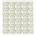 thumbnail image 2 of Ambesonne Spring Shower Curtain, Butterflies and Plants Art, 69"Wx84"L, Pale Green Dark Orange, 2 of 4
