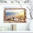 thumbnail image 1 of Effet Encadré Rochers de Plage - Impression sur Toile, 1 of 3