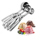 thumbnail image 5 of Ice Cream Scoop, Cookie, Melon Scoop, Stainless Steel Finish Spoons, 1/3 Pack, 3 Sizes, 5 of 8