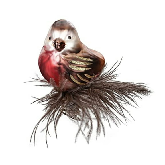 Inge Glas Forest Friend Bird German Glass Christmas Ornament FREE BOX 3 Inch