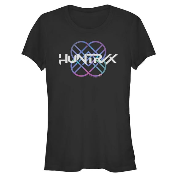 Juniors KPop Demon Hunters Huntrix Holographic Logo T Shirt