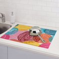 thumbnail image 2 of Cauagu Dish Drying Mat,24*18 inch Absorbent Dish Drainer Kitchen Counter,Dish Drying Pad for Countertops,Sinks,Draining Racks( Colorful Wool Balls), 2 of 8