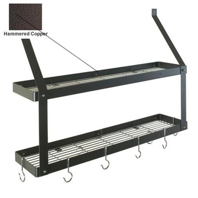Rogar 8544 Double Bookshelf - Hammered Copper/Copper