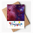 thumbnail image 1 of Blue Red Clouds Stars Galaxy Wedding Cards Congratulations Greeting Envelopes, 1 of 3