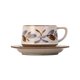 thumbnail image 1 of Juego de taza de café/té de cerámica vintage con diseño floral y platillo, 1 of 6