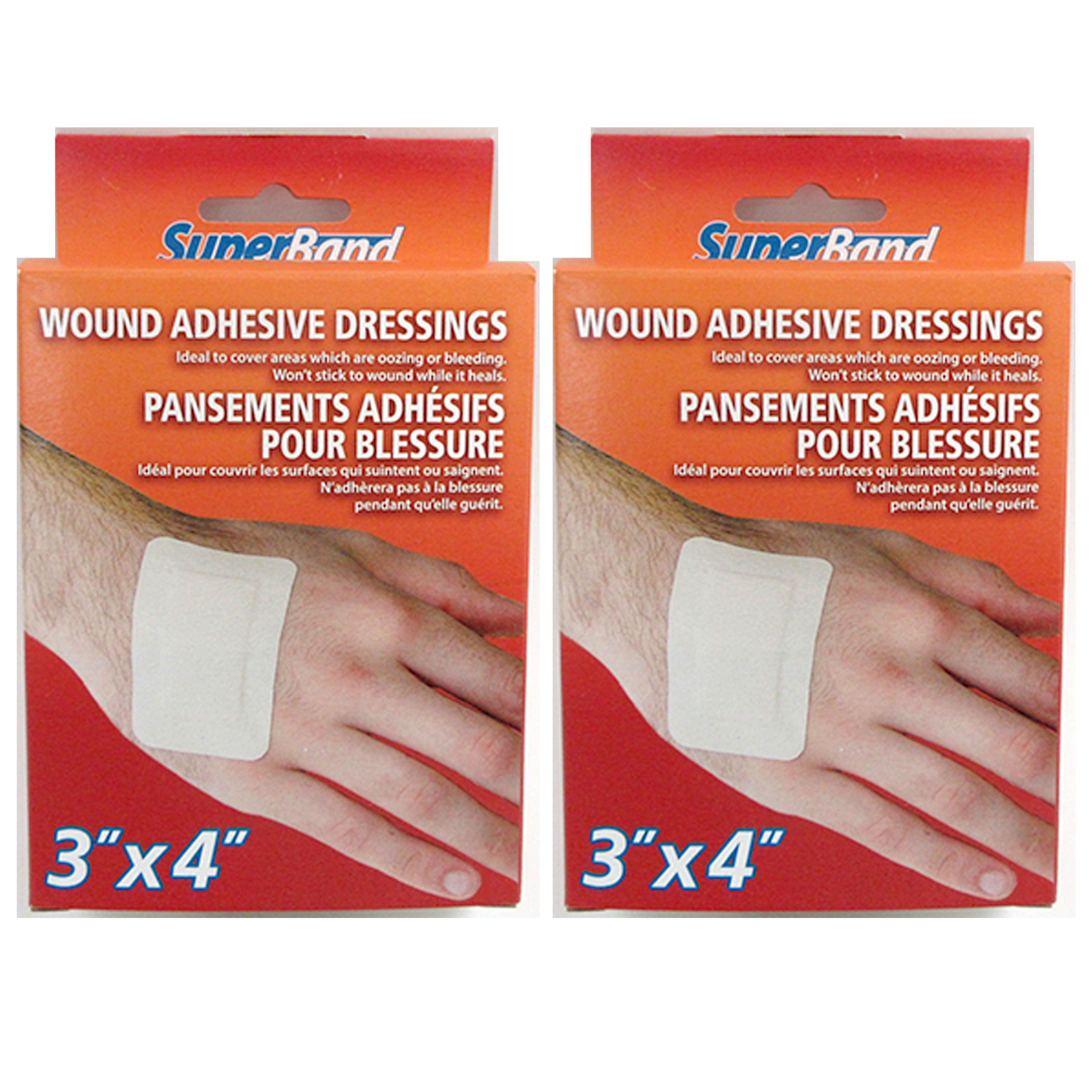 10 Pc Extra Large Adhesive Bandage 3 X 4 Medical First Aid Pad