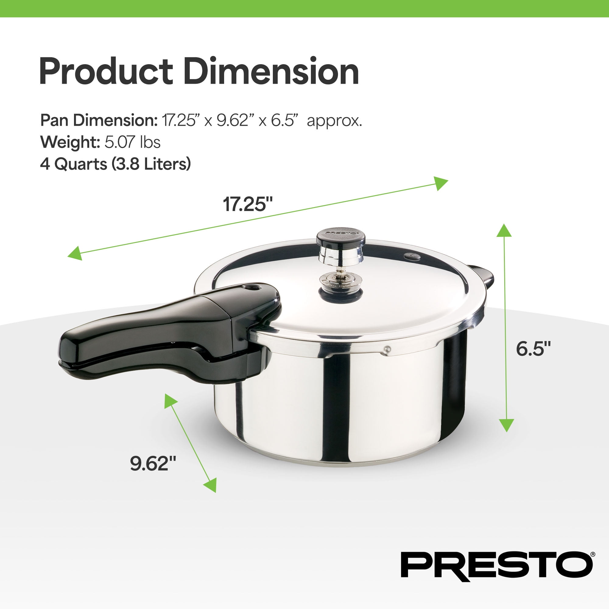 Stainless Steel 4-Quart Presto® Presto Pressure Cooker