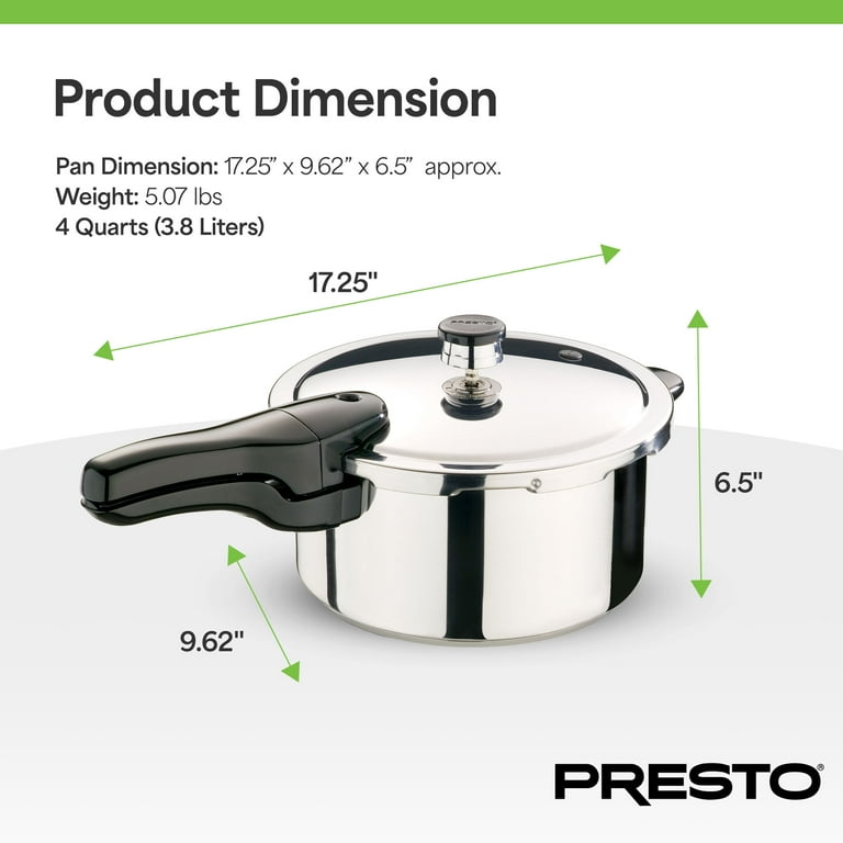 Presto 4-Quart Stainless Steel Electric Pressure Cooker with