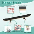 thumbnail image 4 of 31'' Complete Skateboard 7 Layer Canadian Maple Double Kick Deck Skateboards japanese cherry blossom cherry flower watercolor Skate Board for Beginner Adult Gifts, 4 of 5